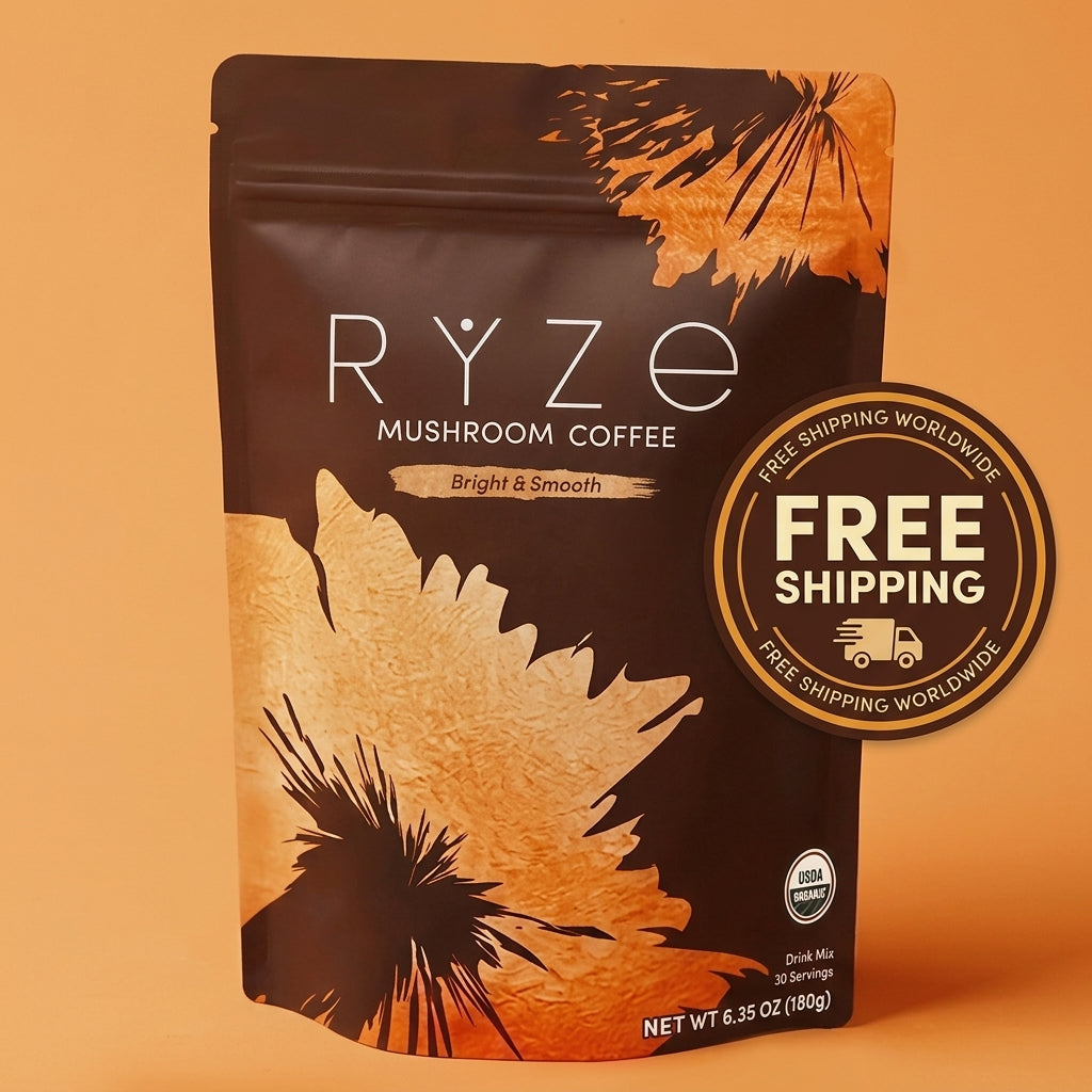 1Pack Organic Rýze Mushroom Coffee 30 Servings Instant Coffee Free Shipping New