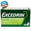 Excedrin Extra Strength Headache Caplets 200 ct Pain Reliever Box