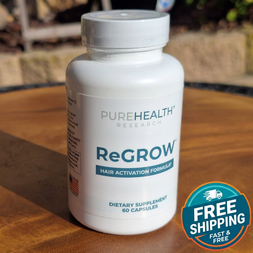 ReGrow Hair Growth Vitamins with Biotin, Hair Supplement by PureHealth Research